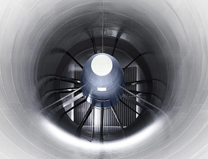 windtunnel with turbine